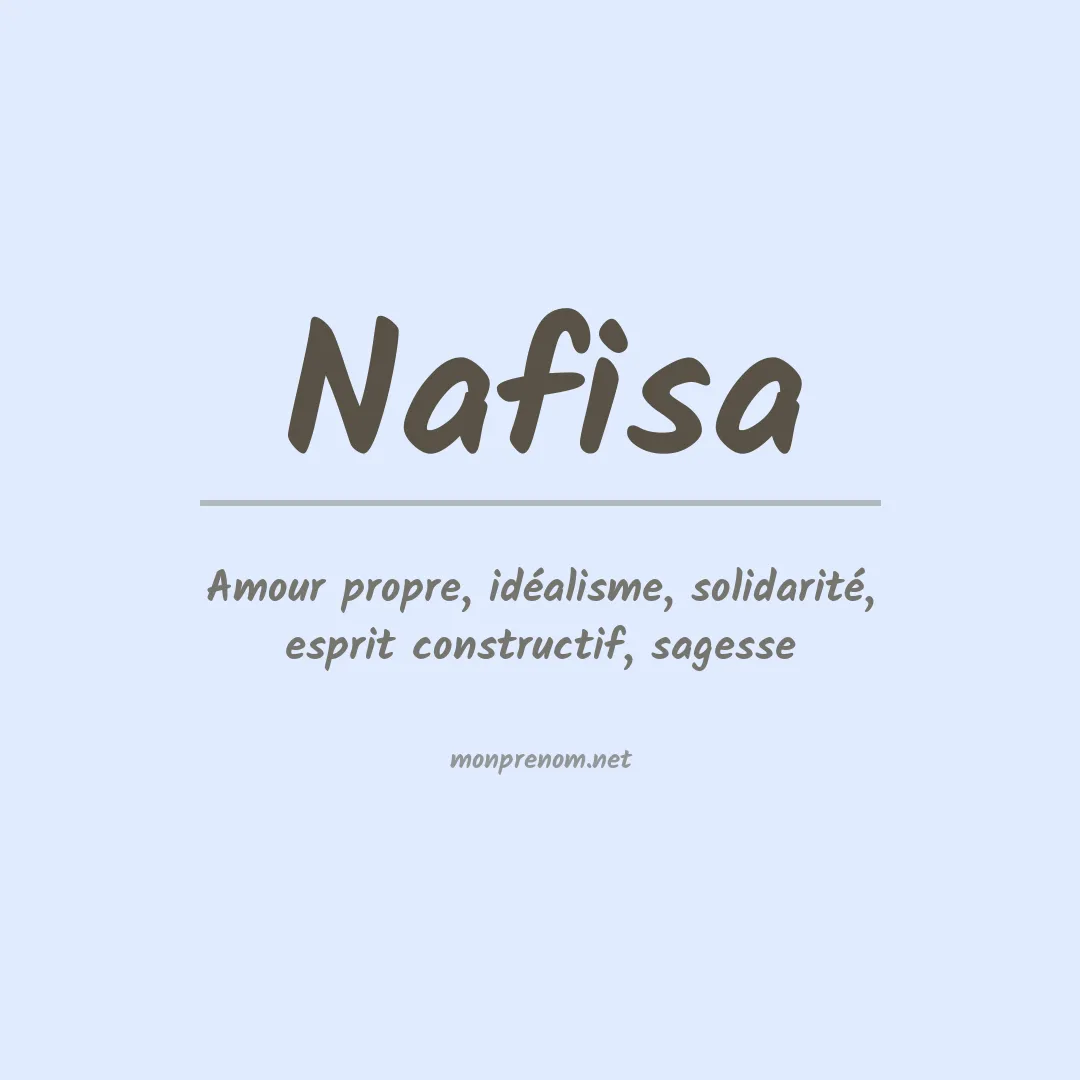 Signification du prénom Nafisa