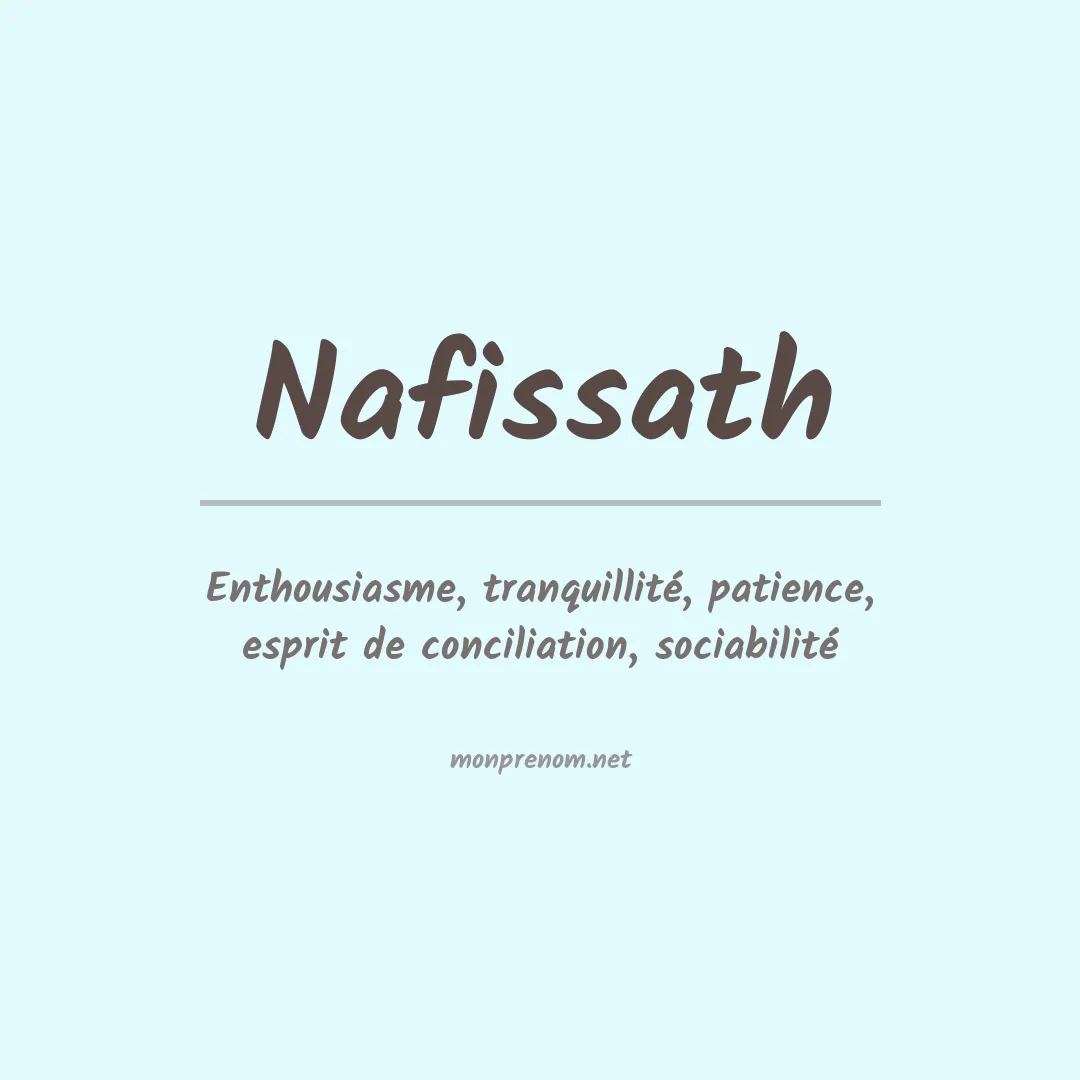 Signification du prénom Nafissath