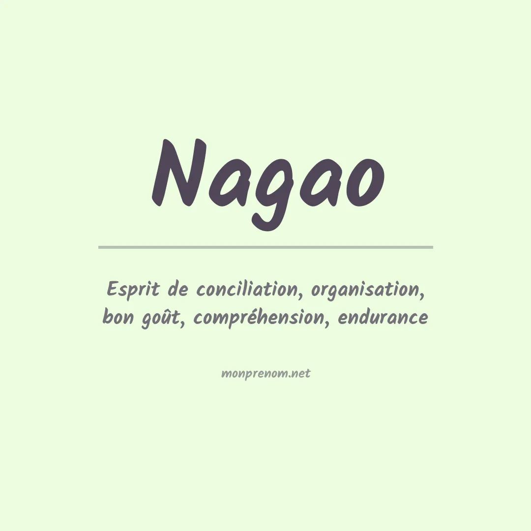 Prénom Nagao