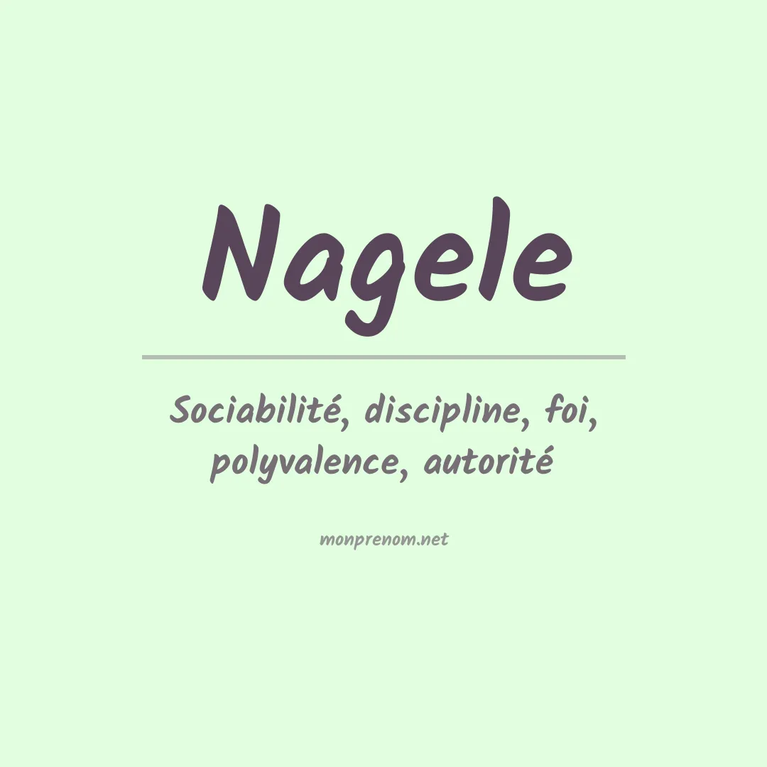 Prénom Nagele