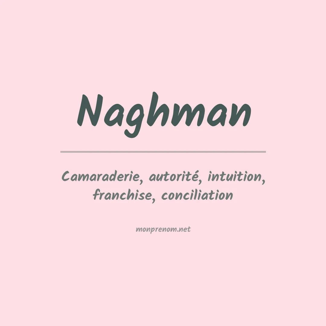 Signification du prénom Naghman