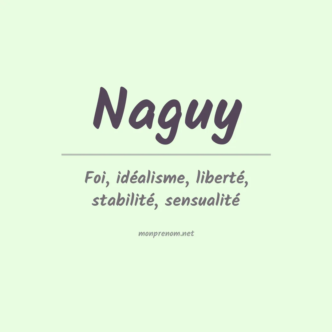 Signification du prénom Naguy