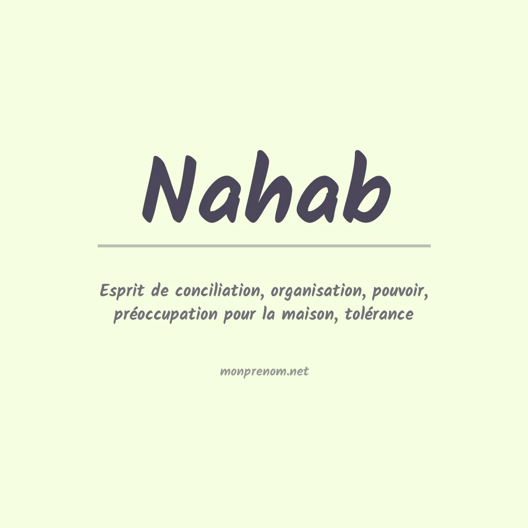 Signification du prénom Nahab