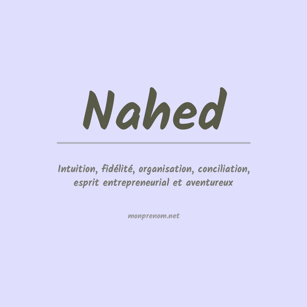 Prénom Nahed