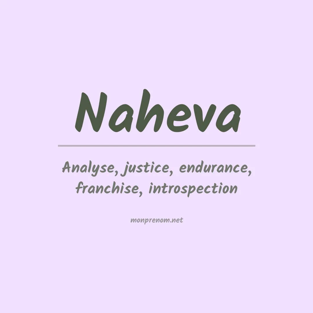 Signification du prénom Naheva