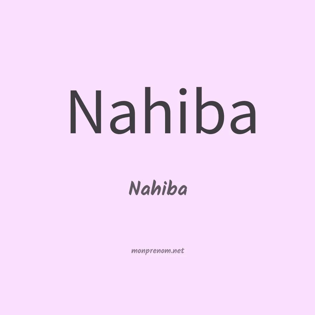Nahiba en chinois