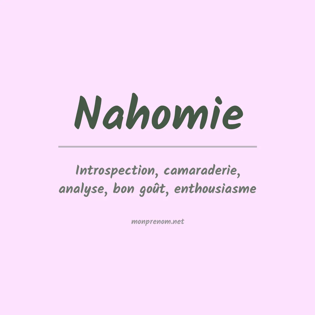 Prénom Nahomie