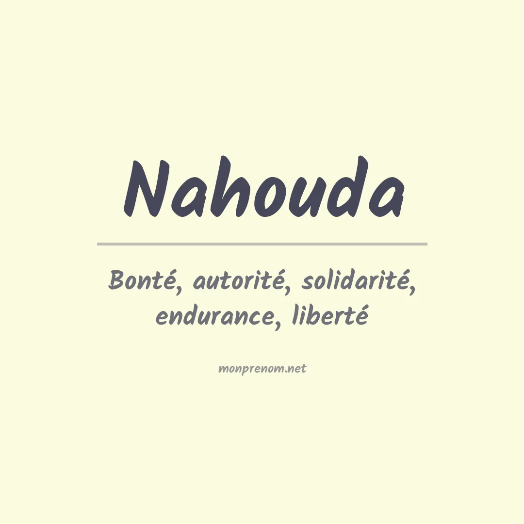 Signification du prénom Nahouda
