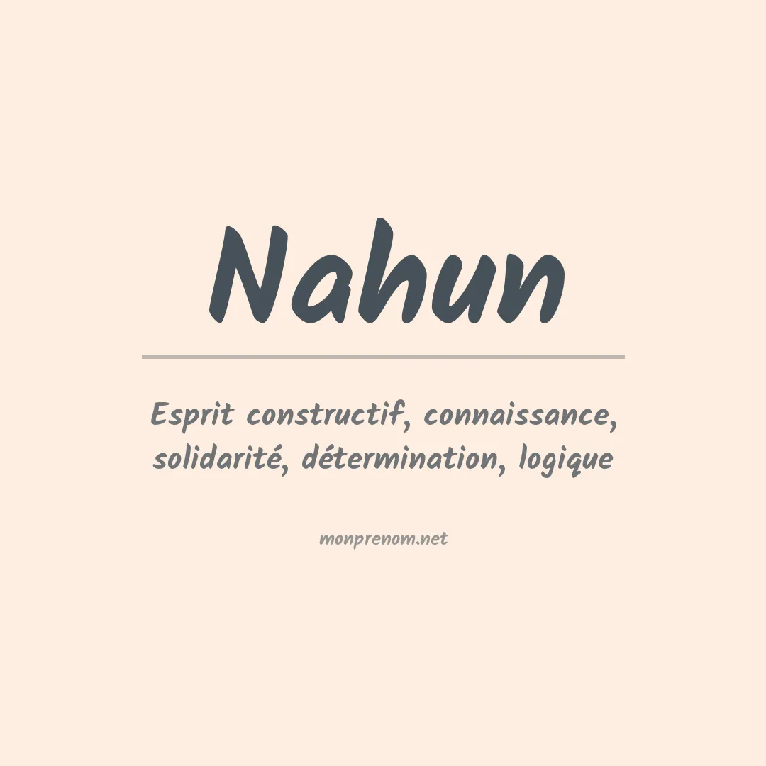 Signification du prénom Nahun
