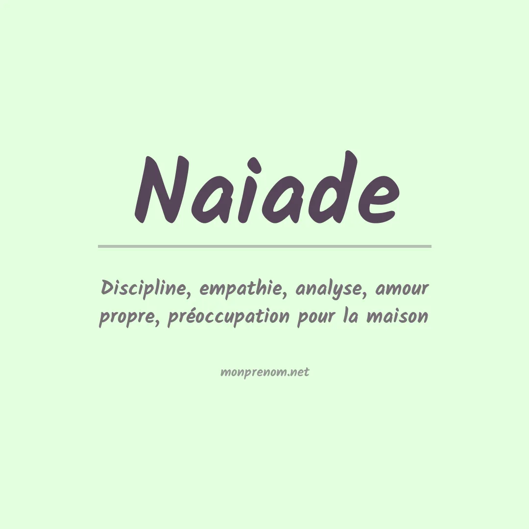 Prénom Naiade