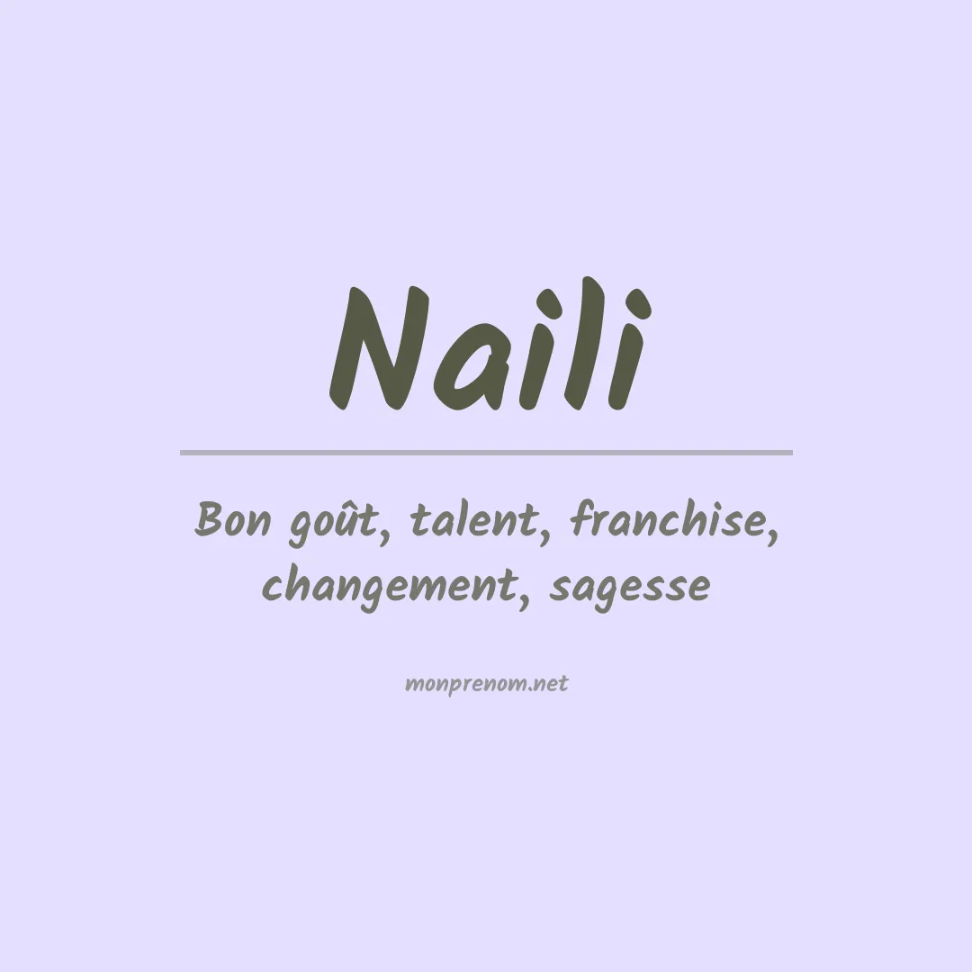 Prénom Naili