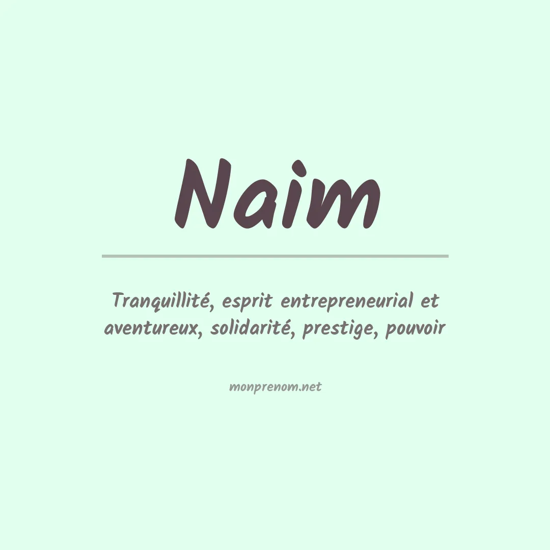 Prénom Naim