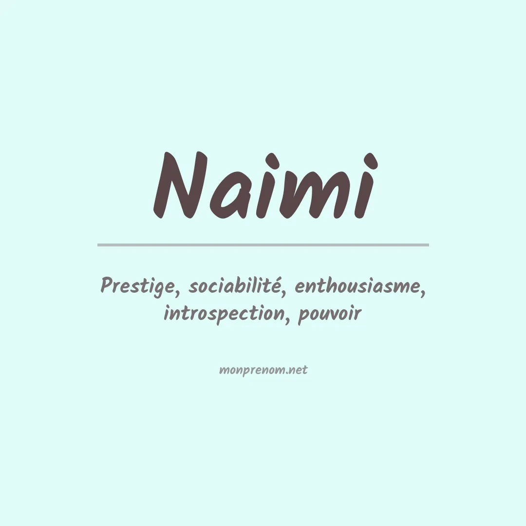 Prénom Naimi