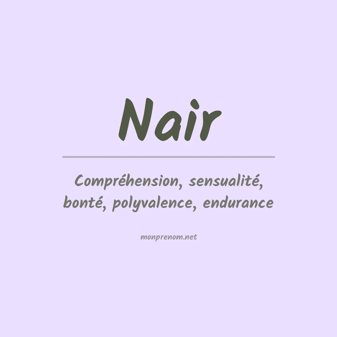 Prénom Nair