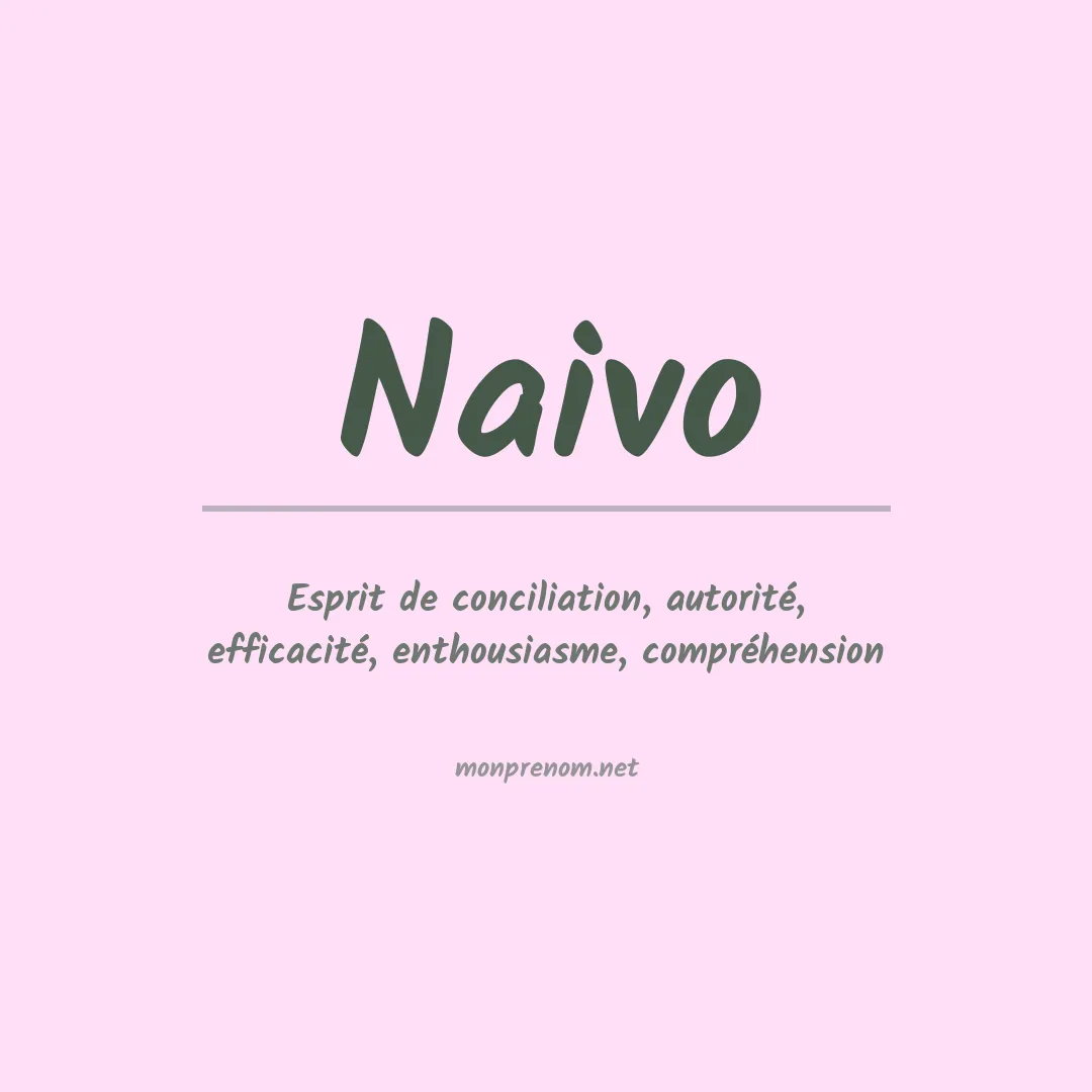 Signification du prénom Naivo