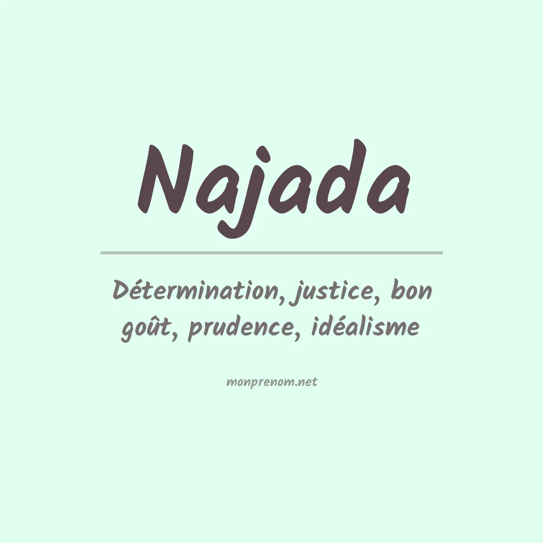 Signification du prénom Najada