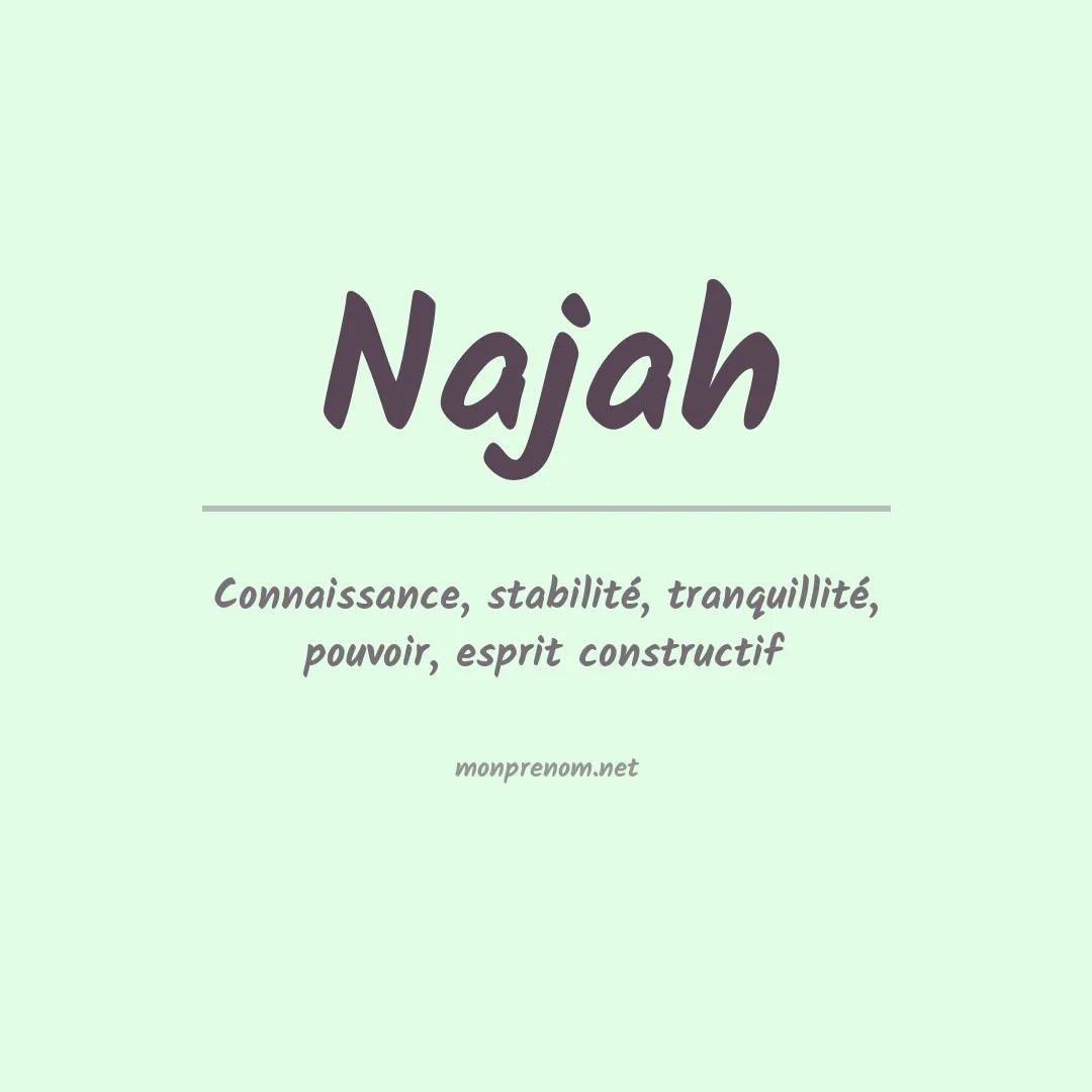 Prénom Najah
