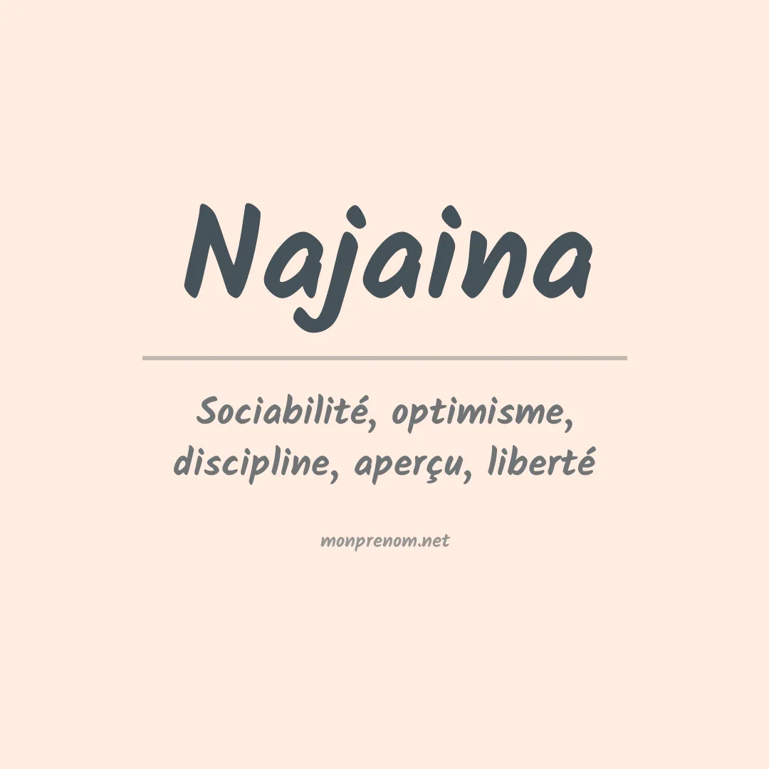 Prénom Najaina