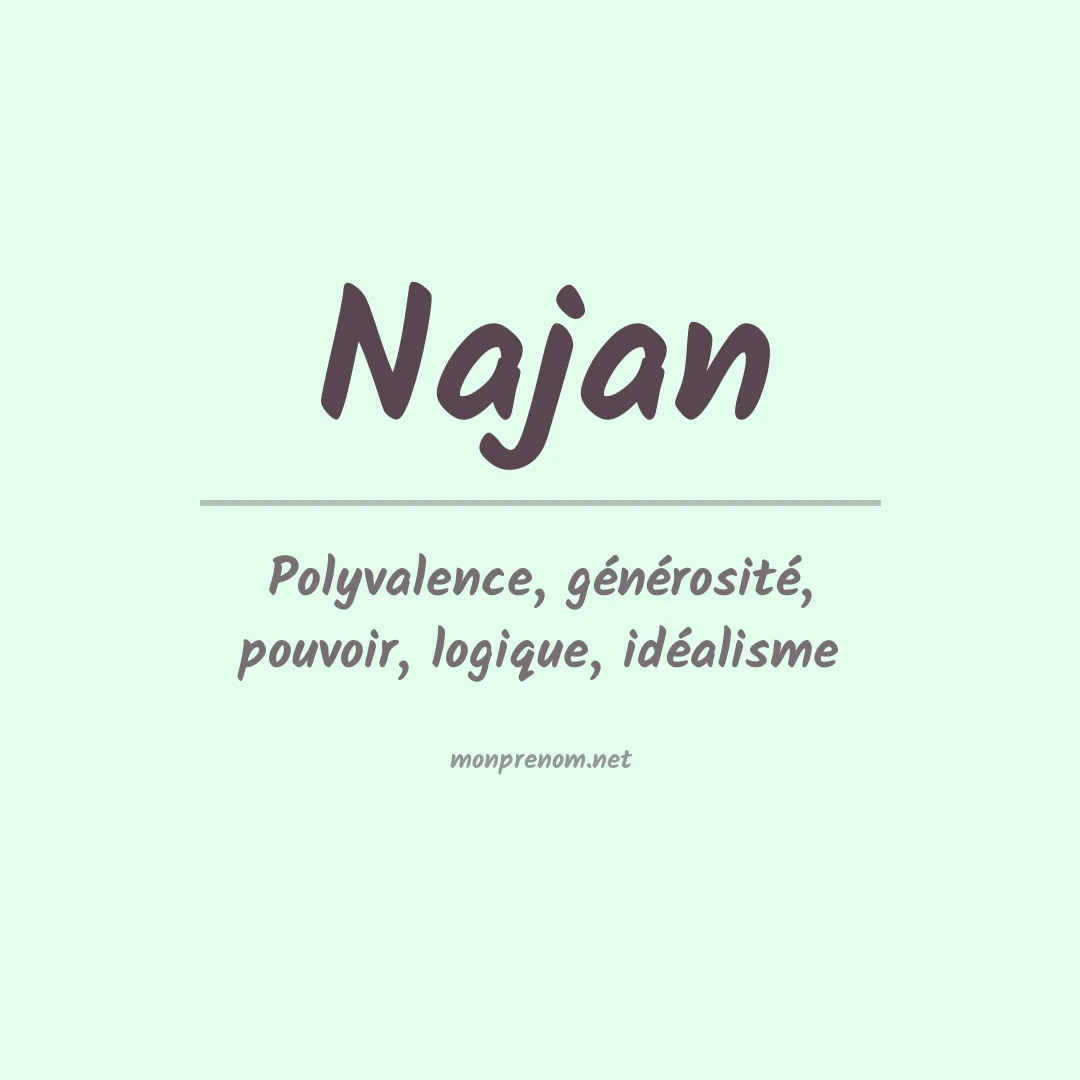 Signification du prénom Najan