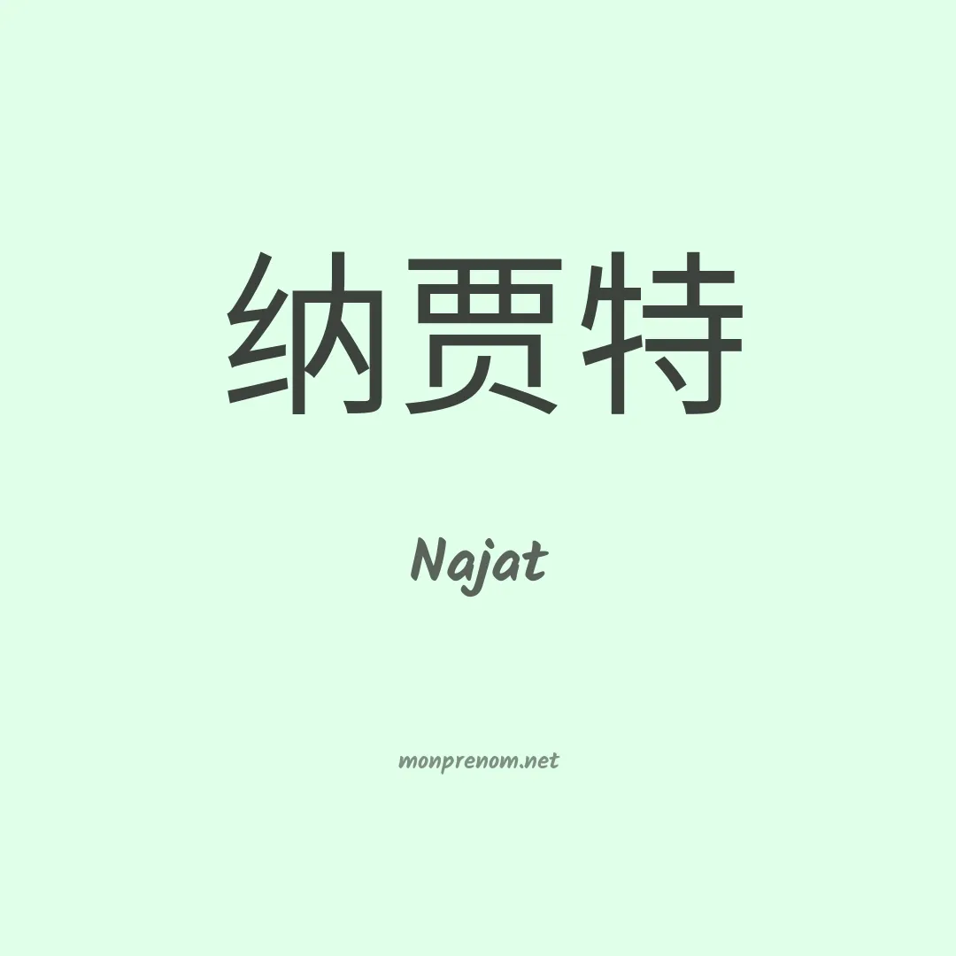 Najat en chinois