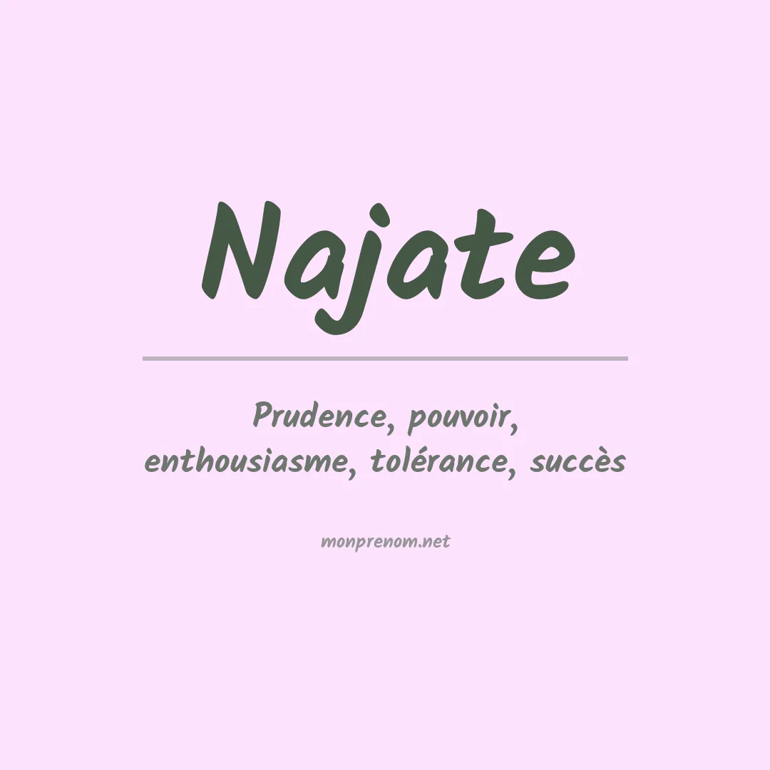 Prénom Najate