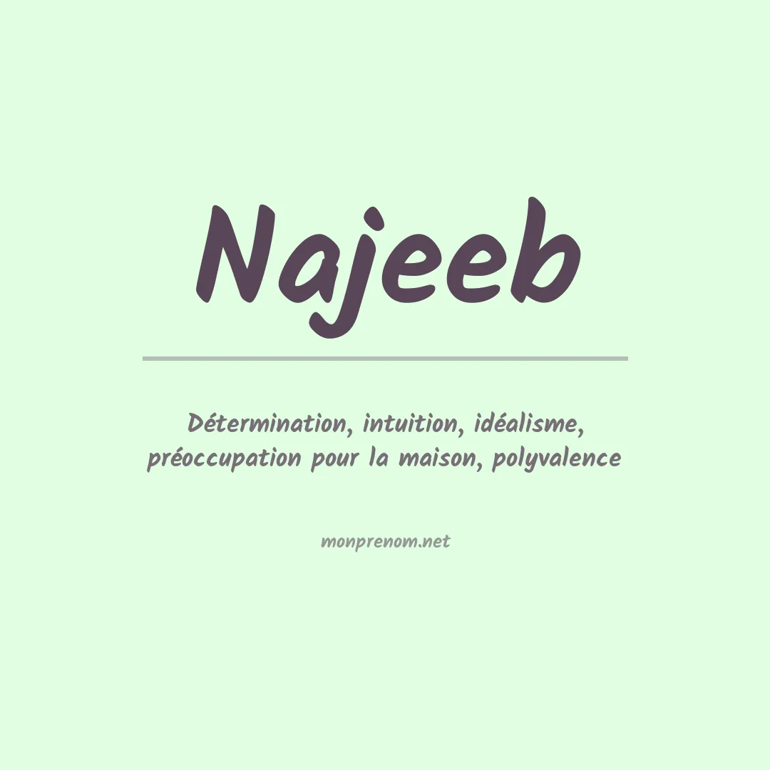 Signification du prénom Najeeb