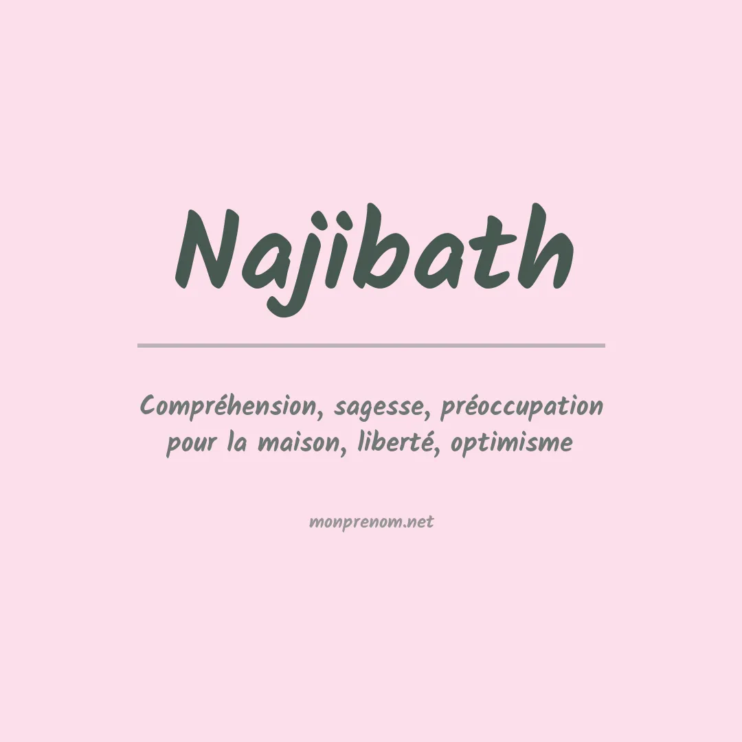 Signification du prénom Najibath