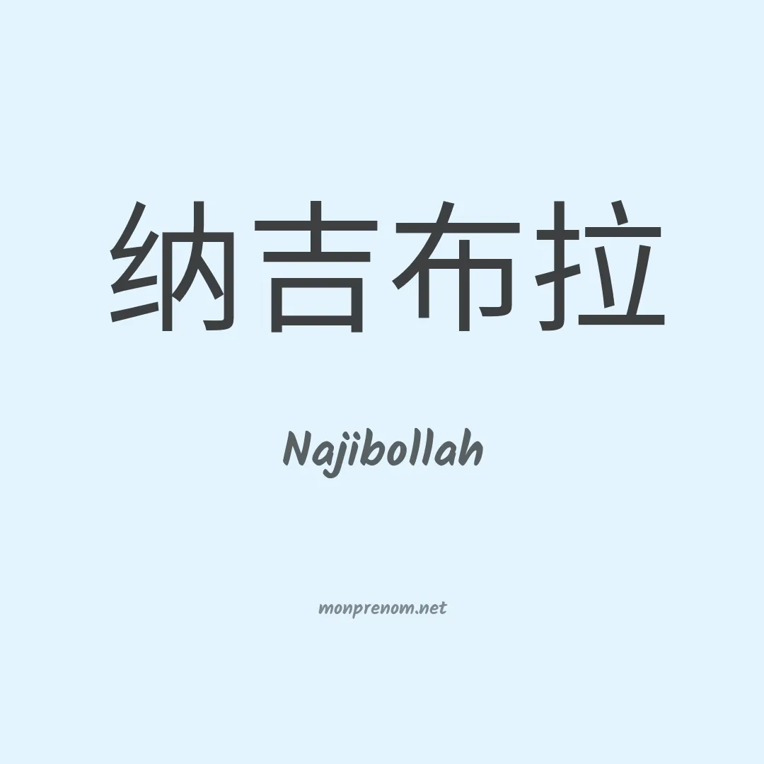 Najibollah en chinois