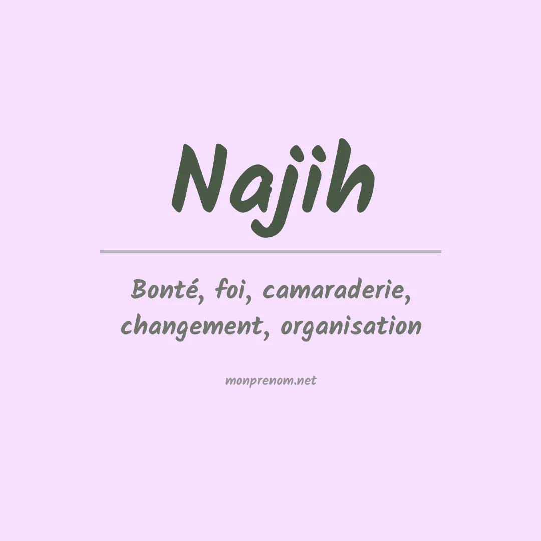 Signification du prénom Najih