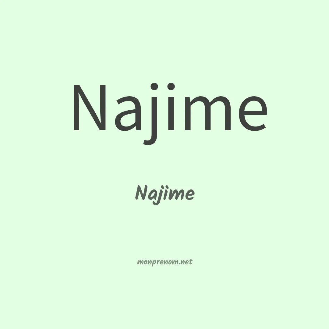 Najime en chinois