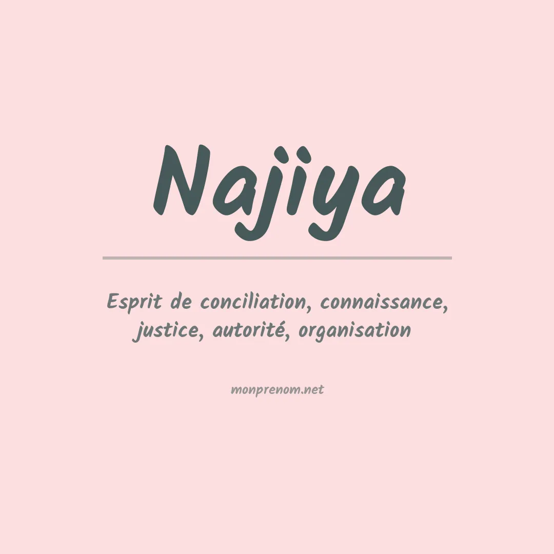 Signification du prénom Najiya