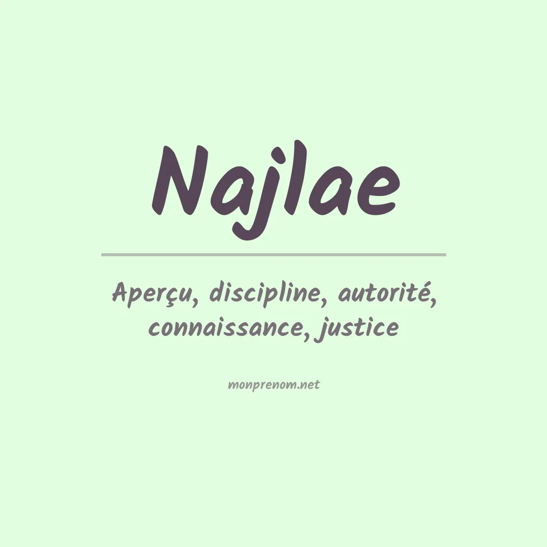 Signification du prénom Najlae
