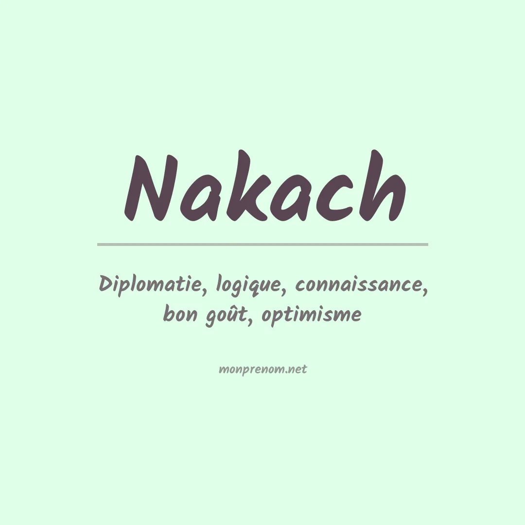Prénom Nakach