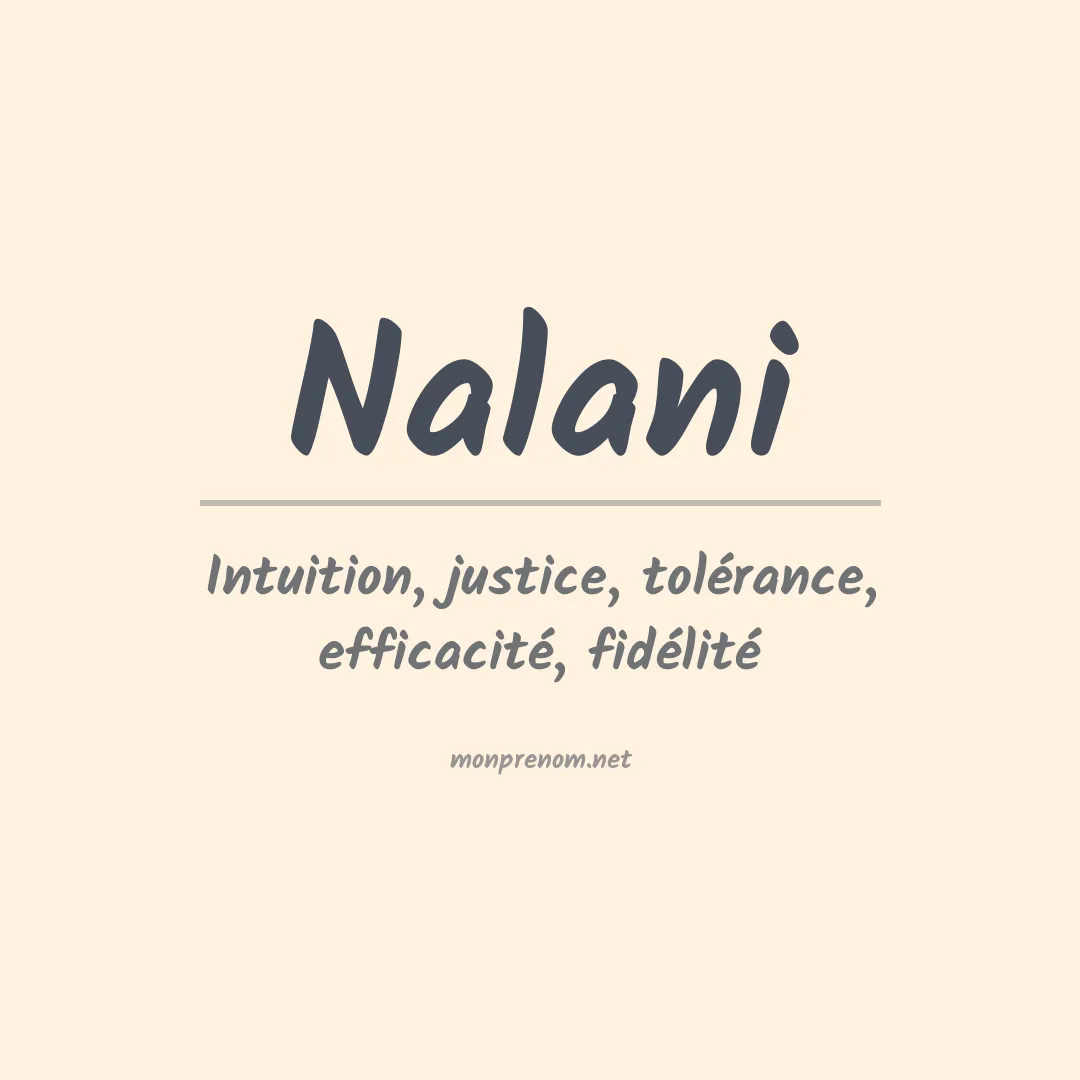 Signification du prénom Nalani