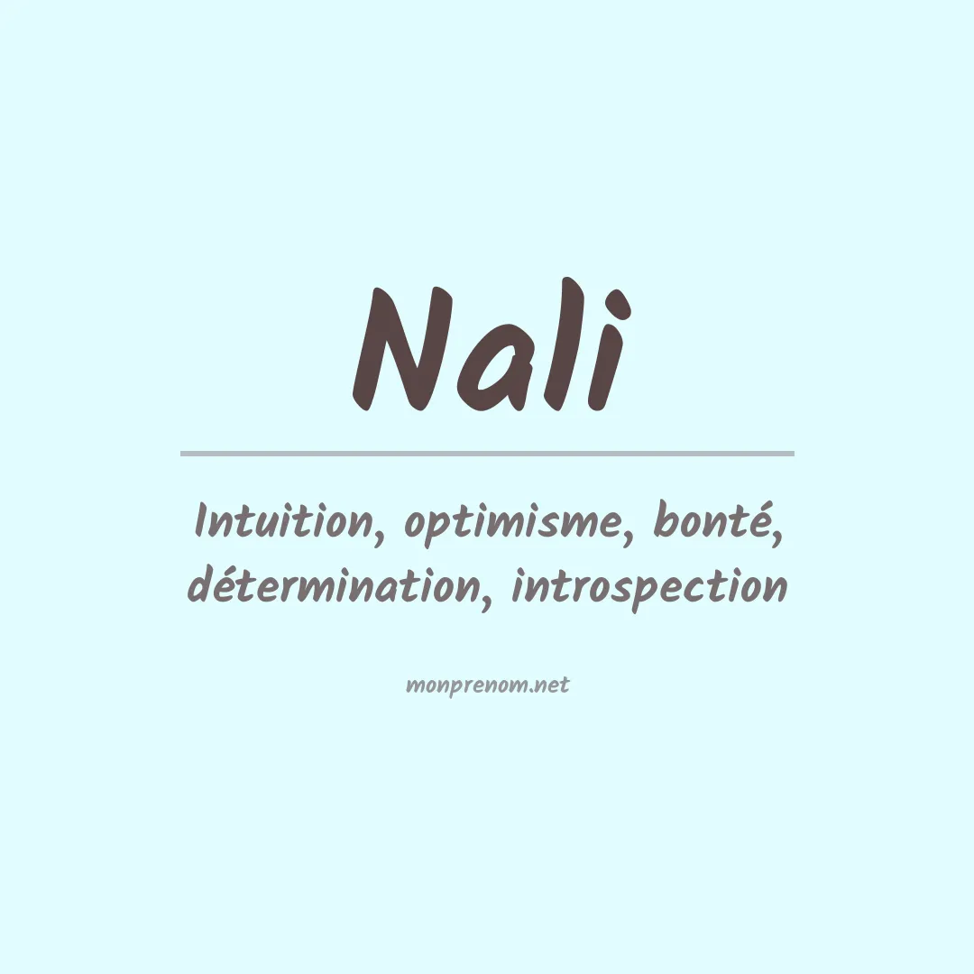 Prénom Nali