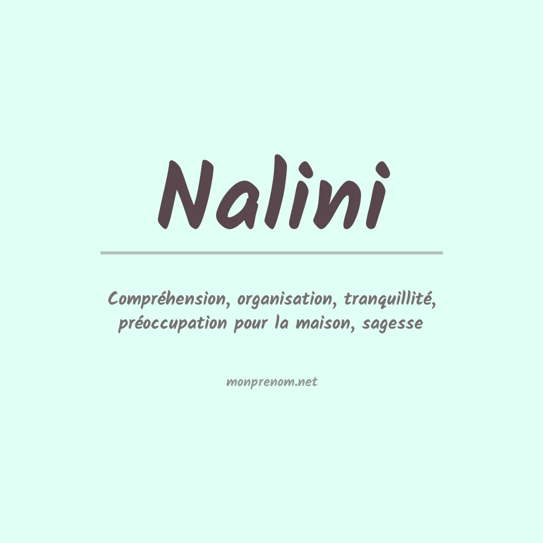 Signification du prénom Nalini