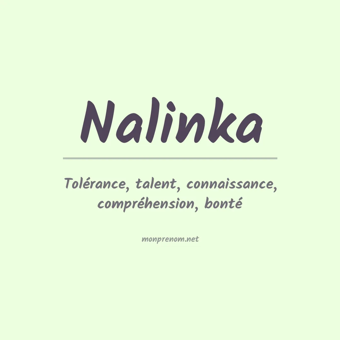 Signification du prénom Nalinka