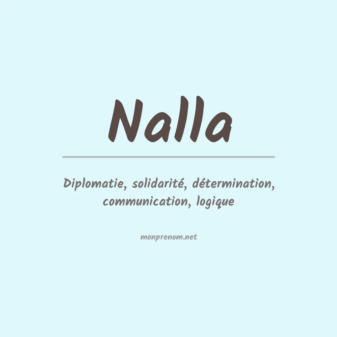 Signification du prénom Nalla