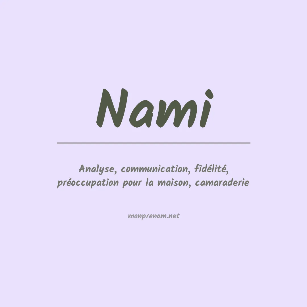 Prénom Nami