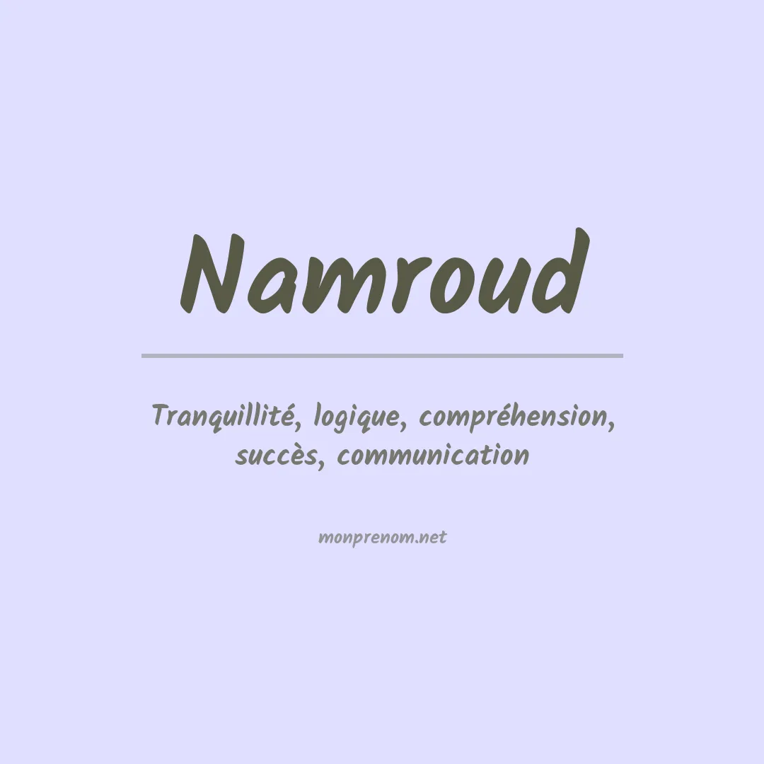 Prénom Namroud
