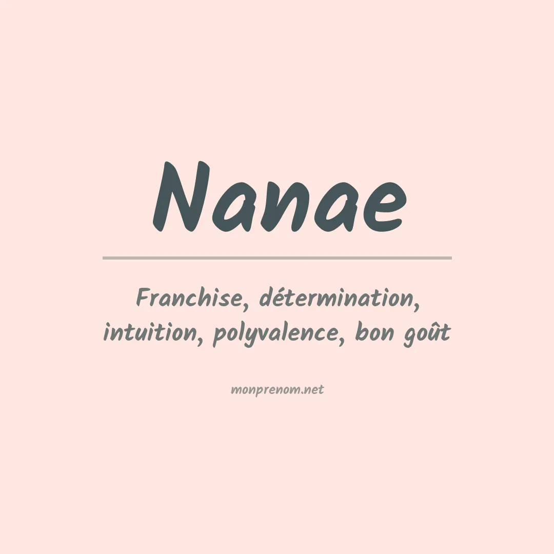Signification du prénom Nanae