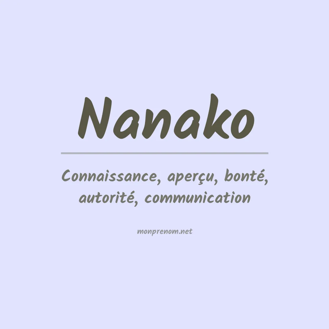Signification du prénom Nanako