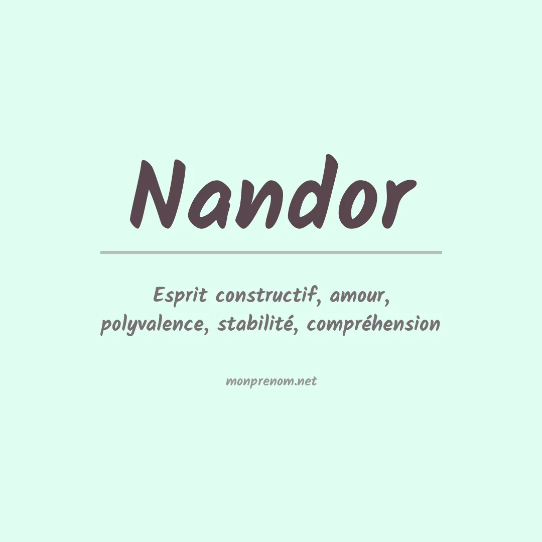 Signification du prénom Nandor