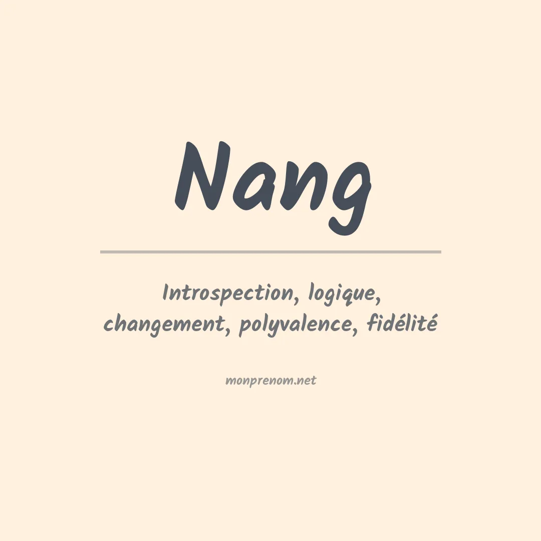 Signification du prénom Nang