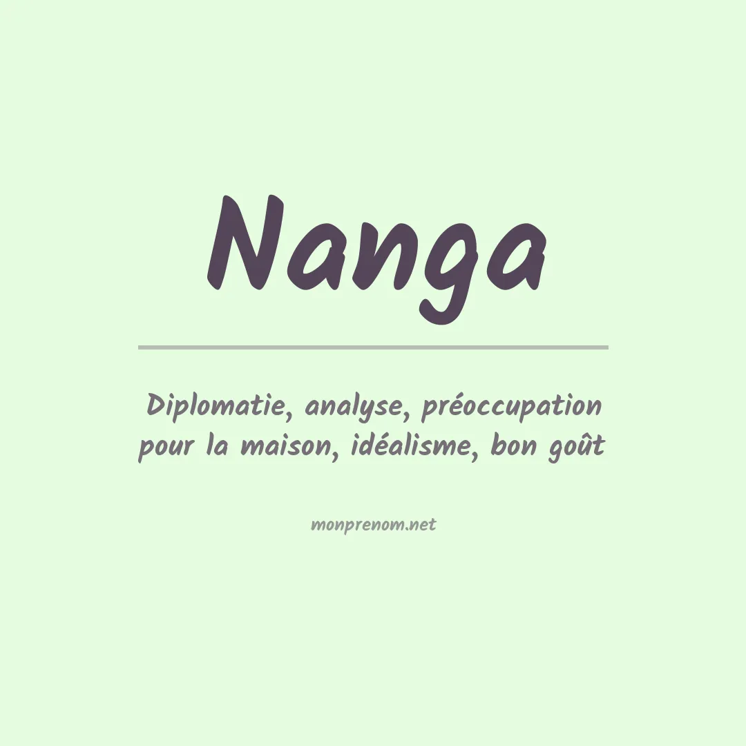 Signification du prénom Nanga