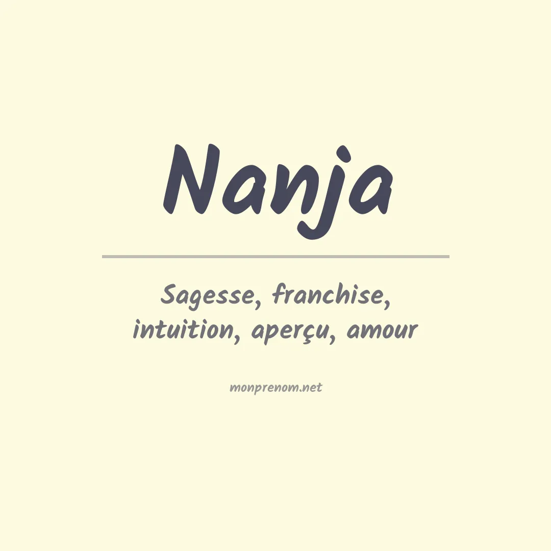 Signification du prénom Nanja