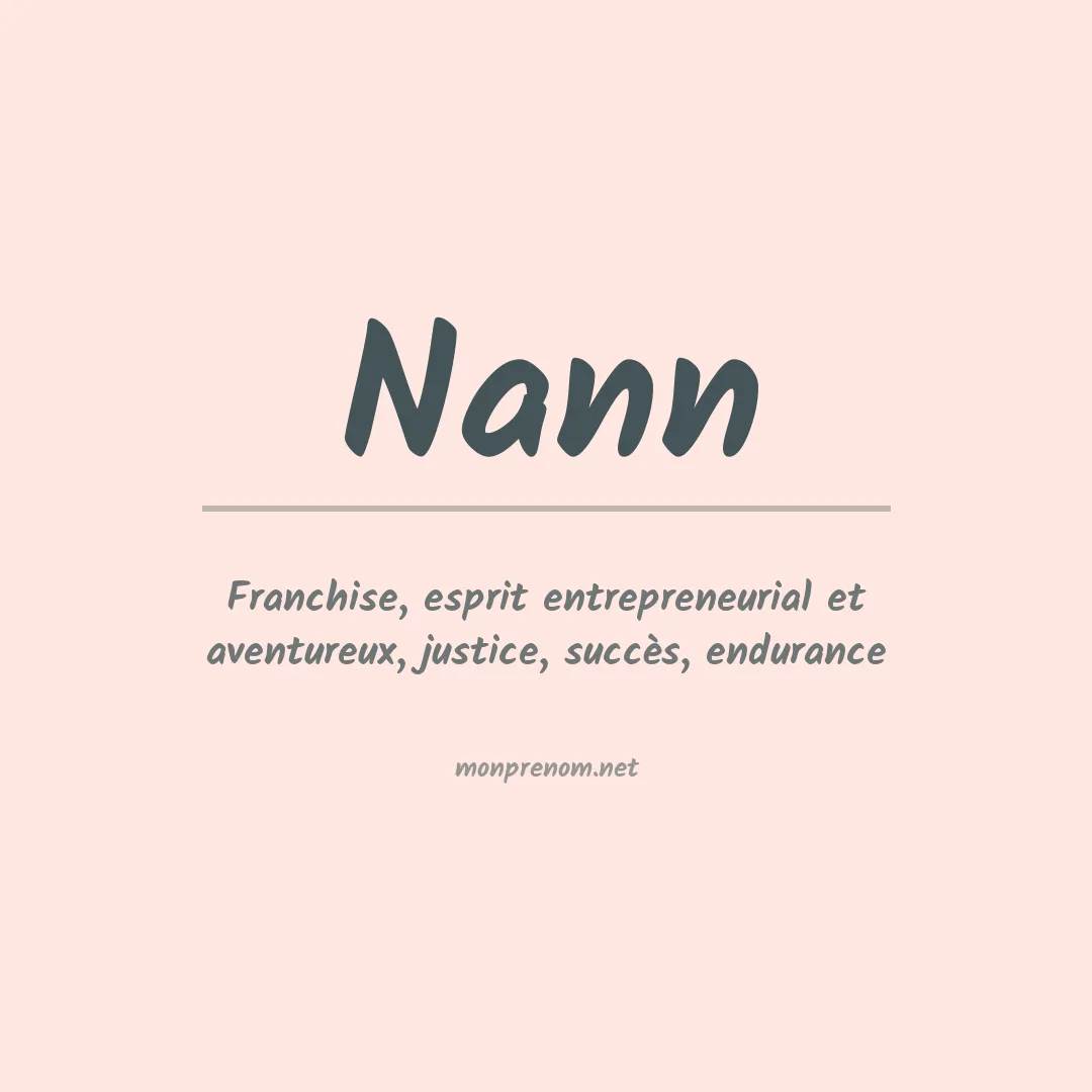Prénom Nann