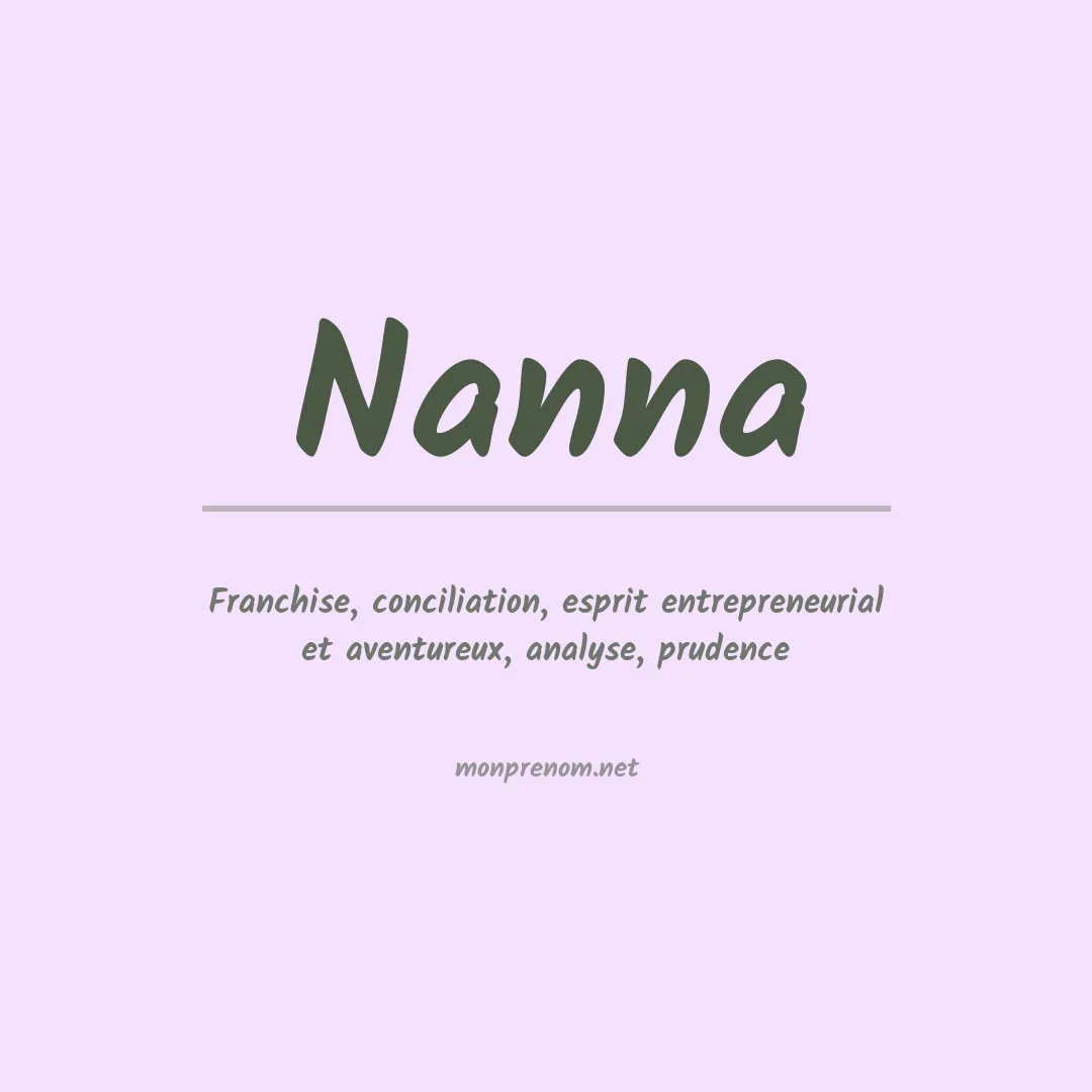 Prénom Nanna