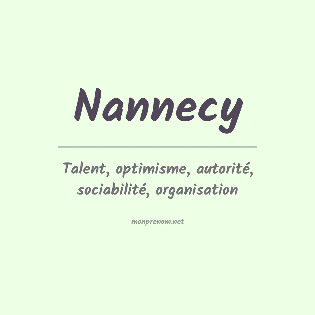 Signification du prénom Nannecy