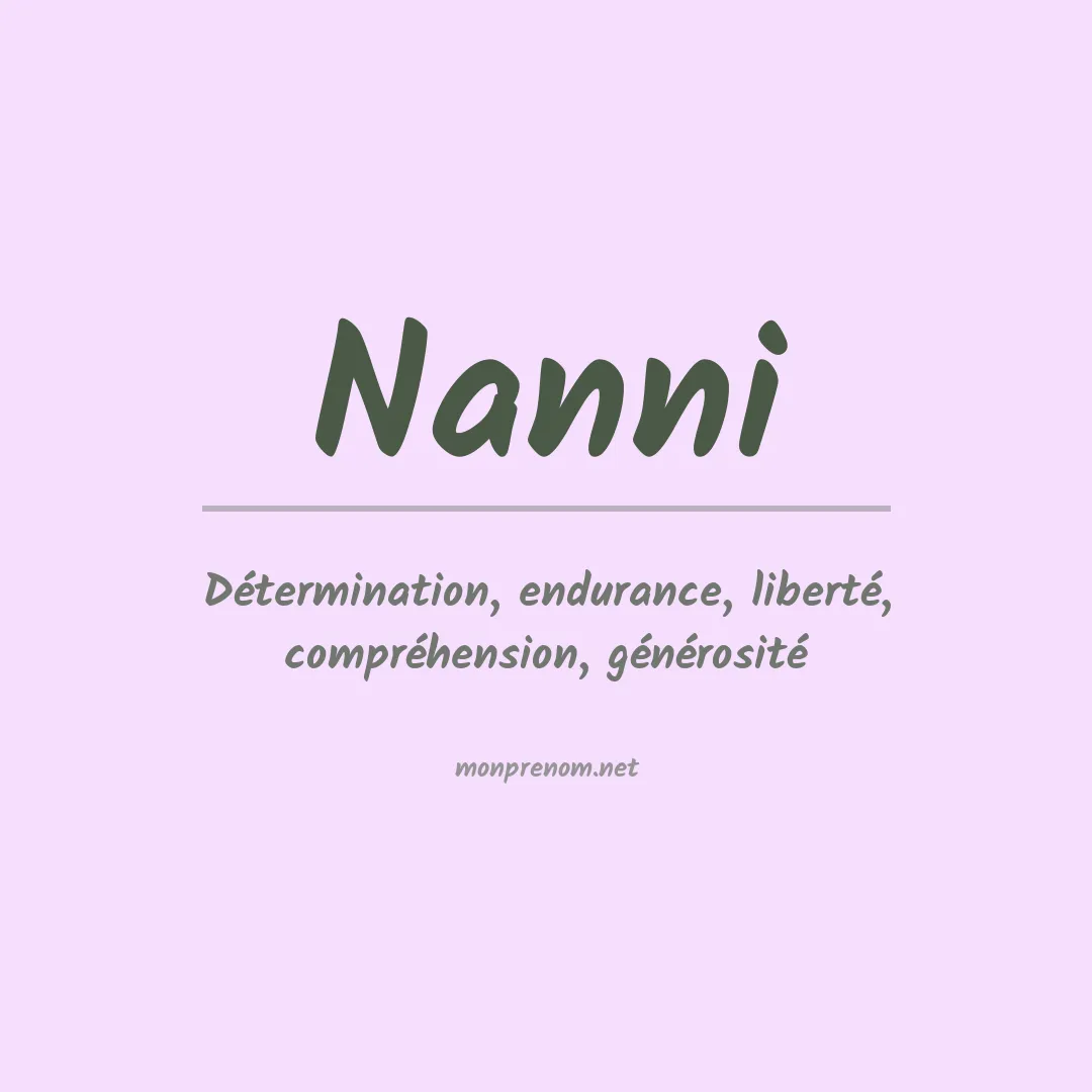 Prénom Nanni